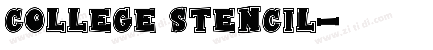 College Stencil字体转换